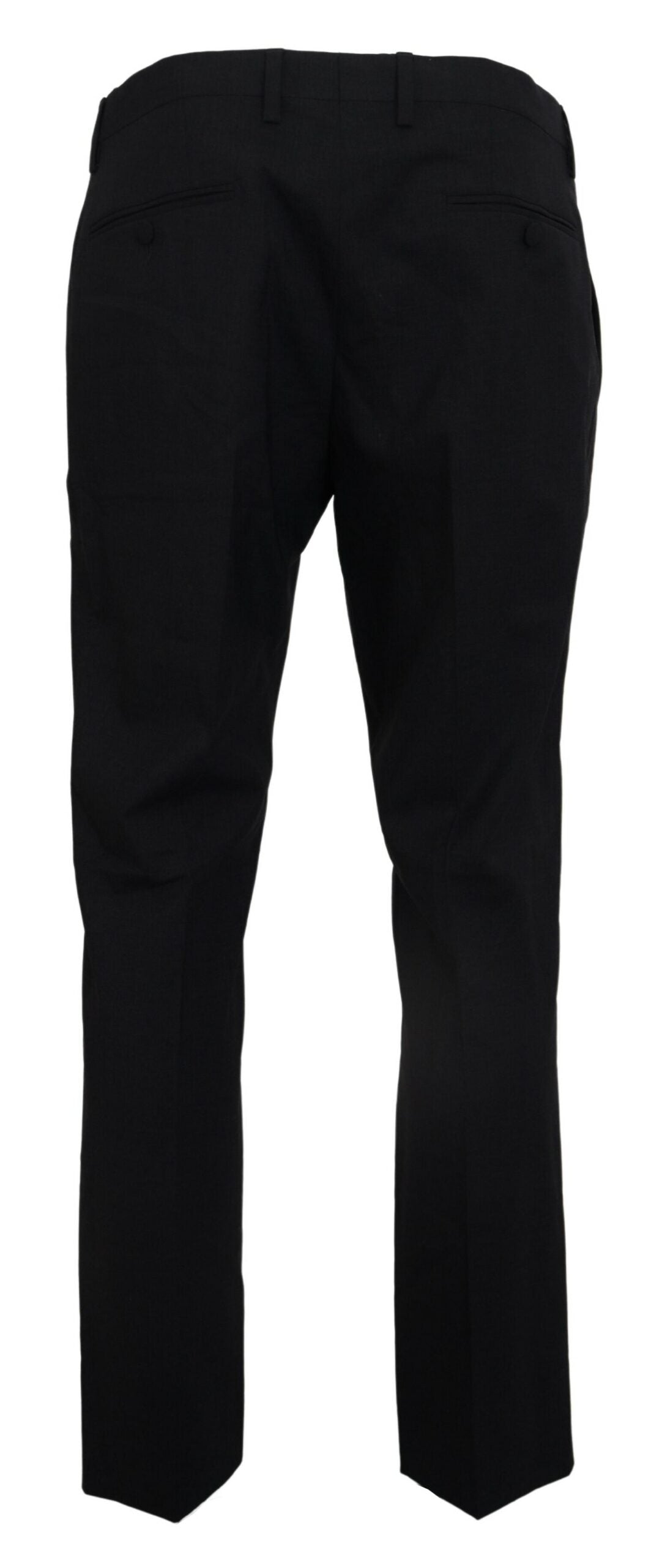 Graue, formelle Slim Fit-Hose aus Wollstretch