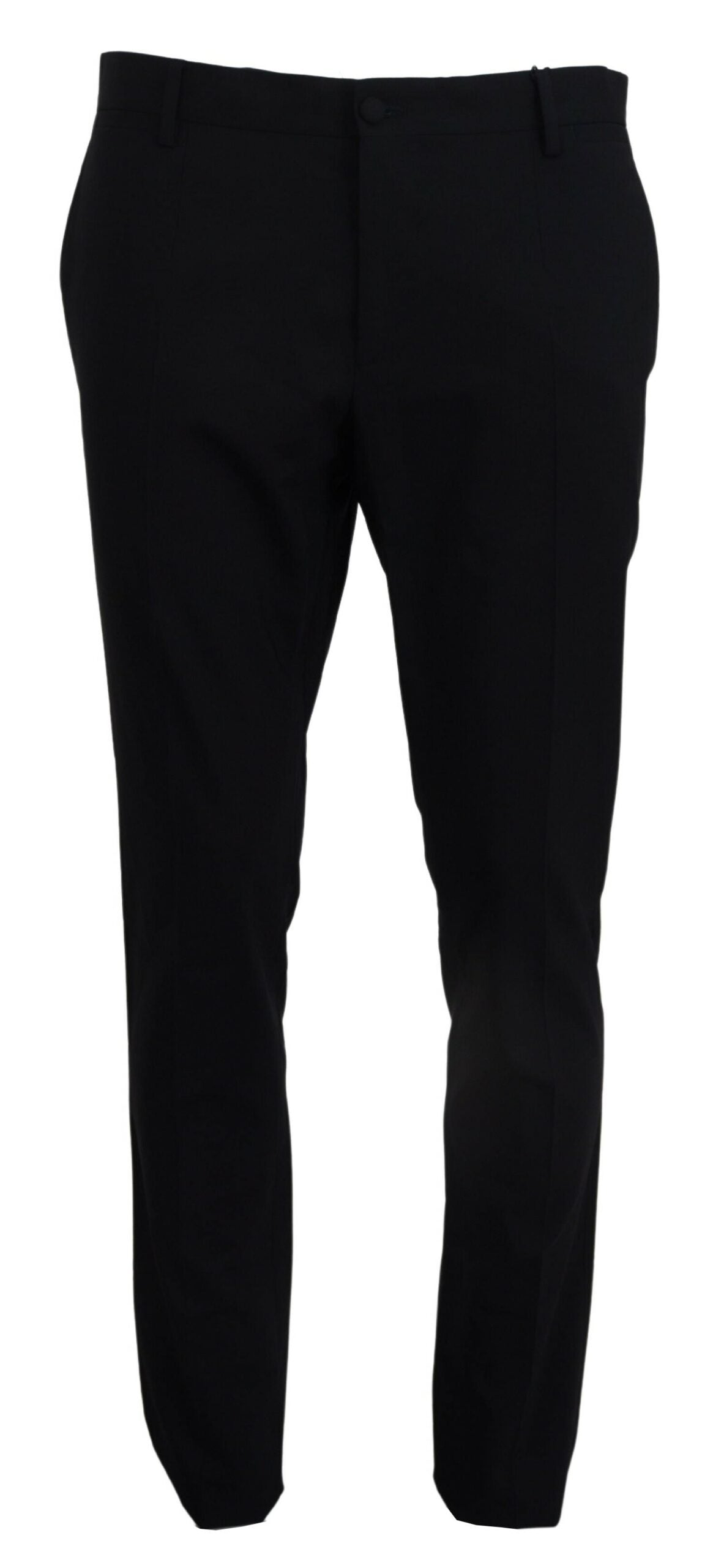 Blaue, formelle Slim Fit-Hose aus Wollstretch