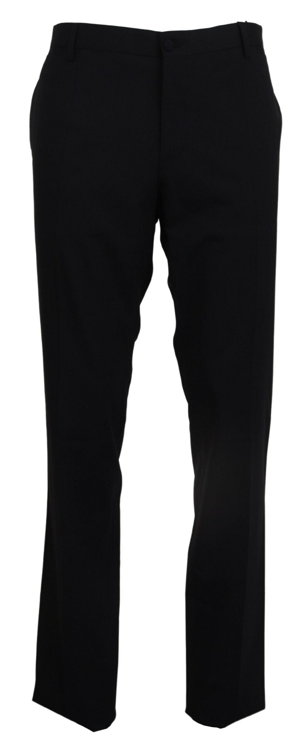 Schwarze, formelle Slim Fit-Hose aus Wollstretch