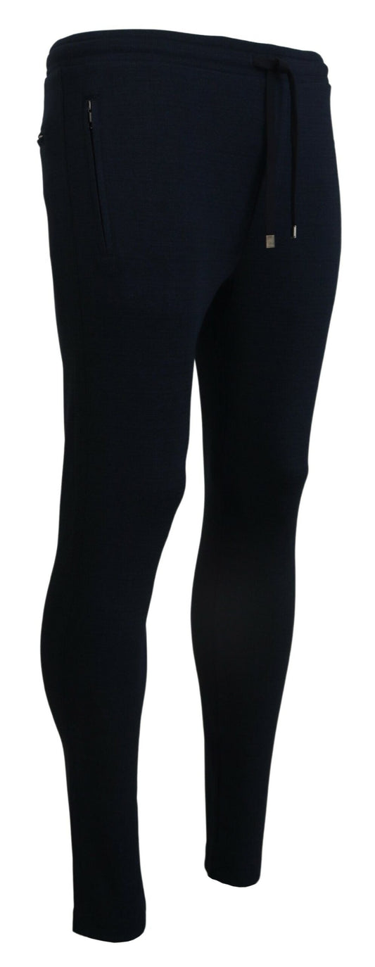 Blaue Herren Sport Baumwolle Jogginghose