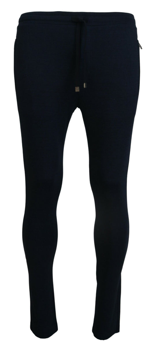Blaue Herren Sport Baumwolle Jogginghose