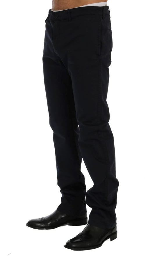 Blaue Chinos aus Baumwollstretch