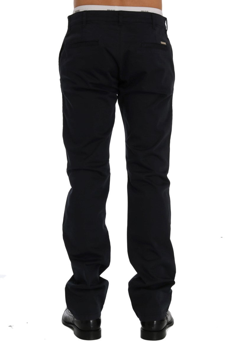 Blaue Chinos aus Baumwollstretch