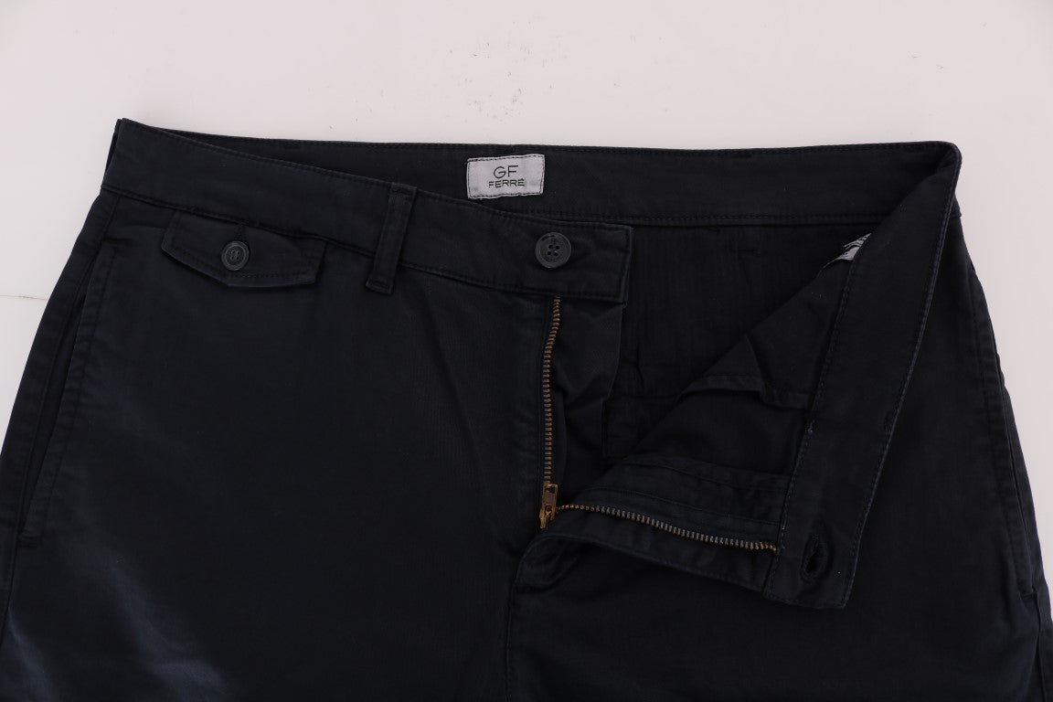 Blaue Chinos aus Baumwollstretch