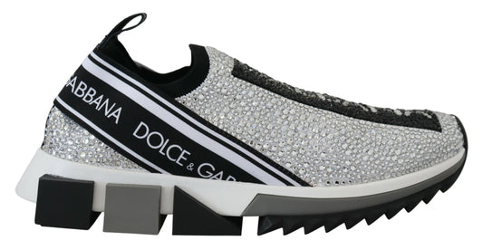 Silberne Strass-Sneakers von Sorrento