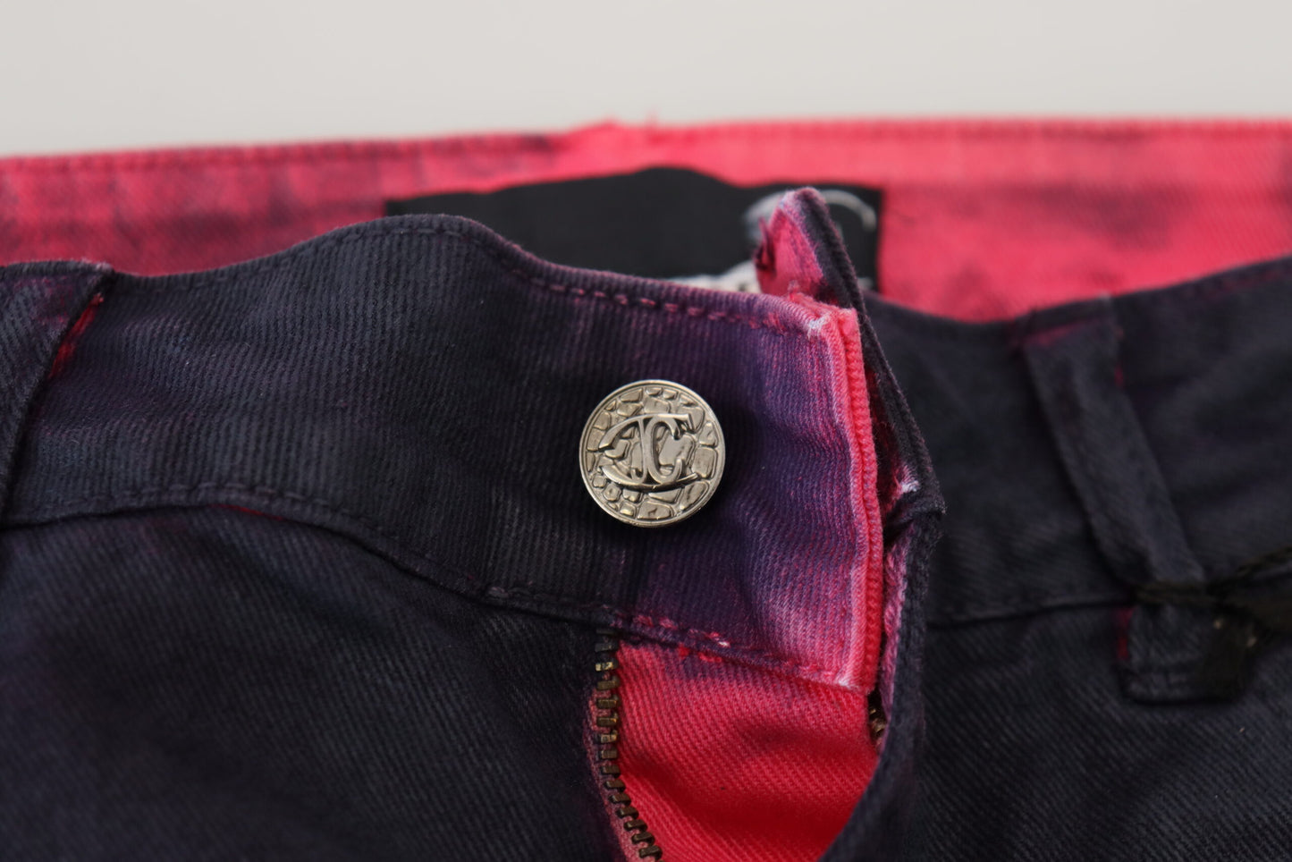 Schwarze, schmal geschnittene Damen-Jeans mit niedriger Taille