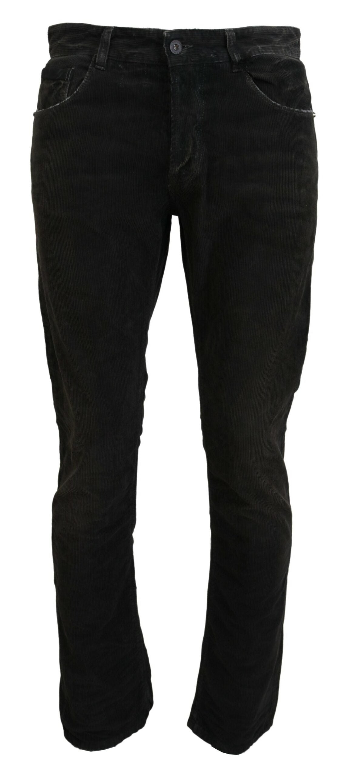 Graue Baumwollcord-Jeans für Herren