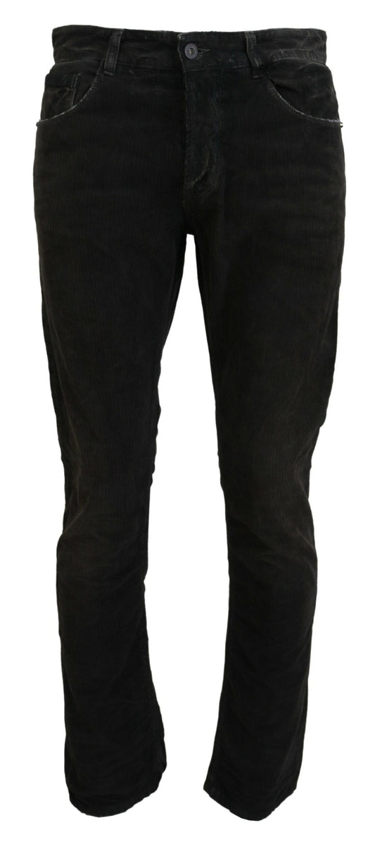 Graue Baumwollcord-Jeans für Herren