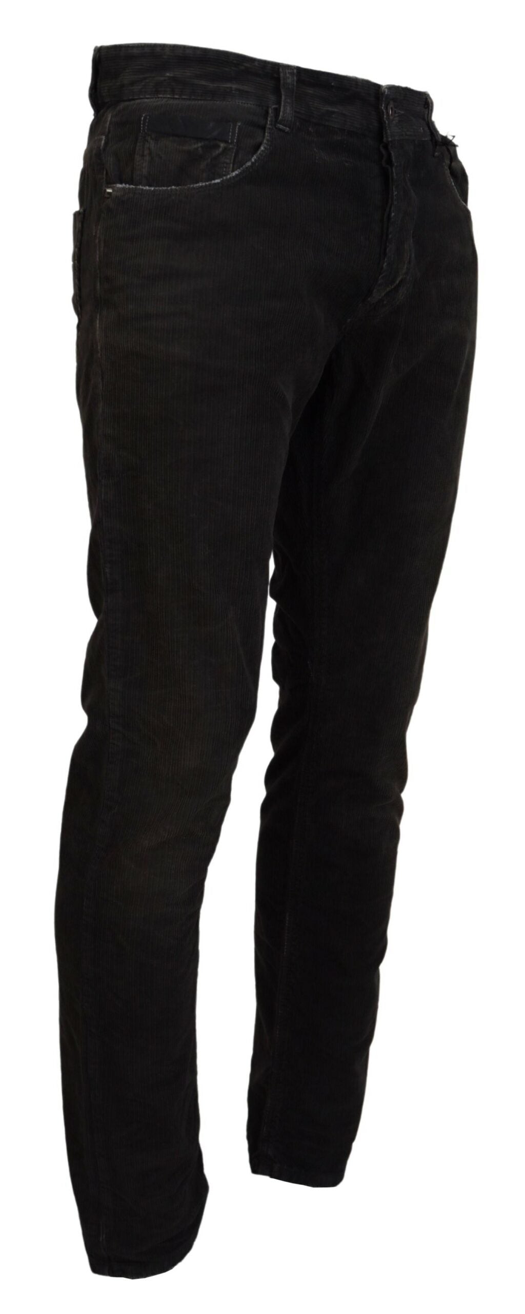 Graue Baumwollcord-Jeans für Herren