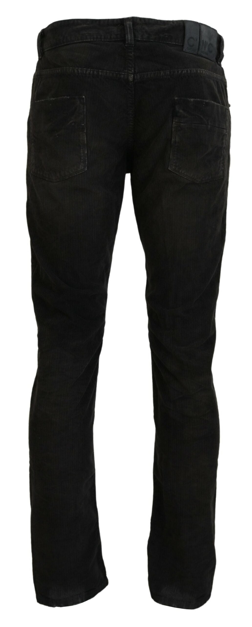 Graue Baumwollcord-Jeans für Herren
