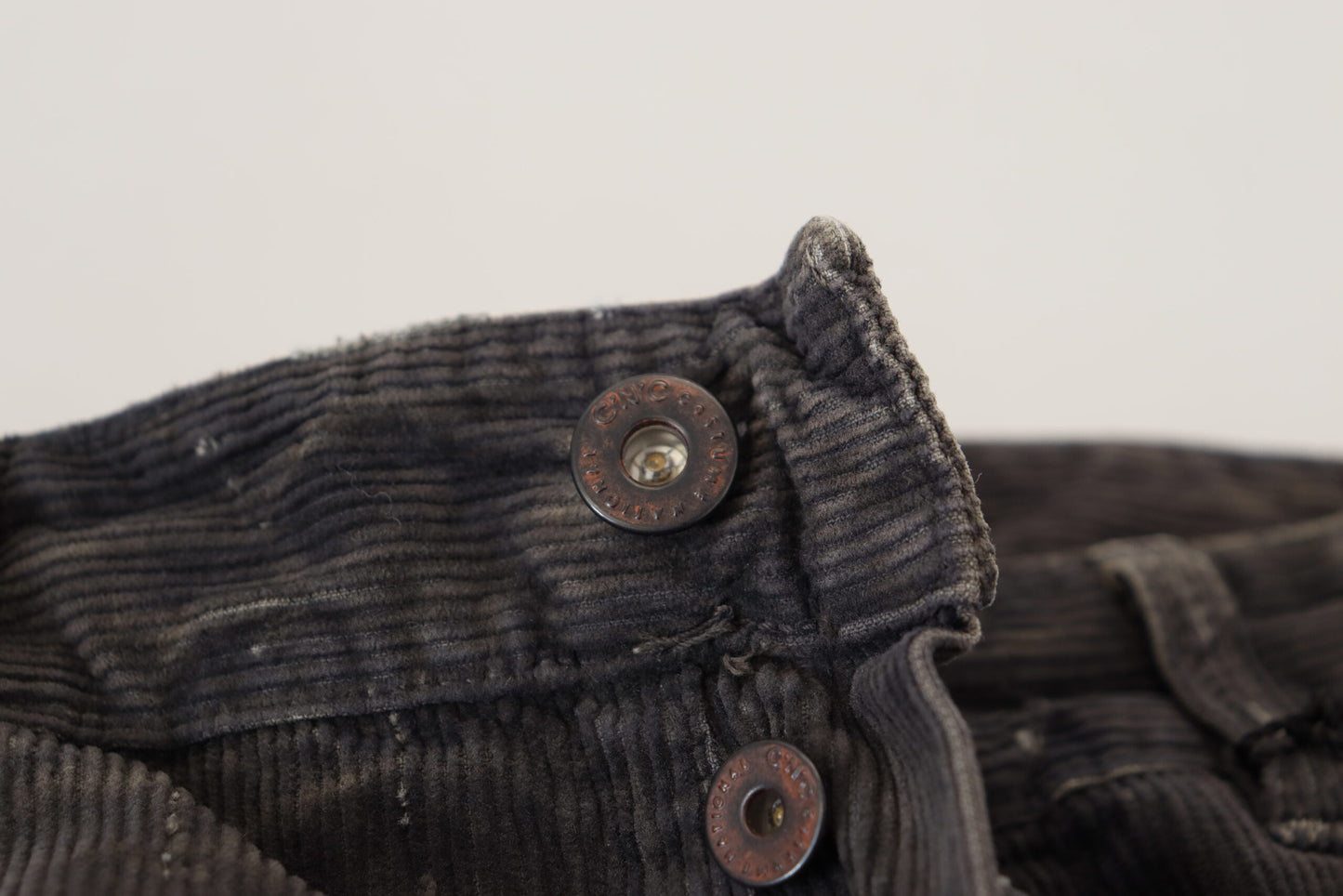Graue Baumwollcord-Jeans für Herren