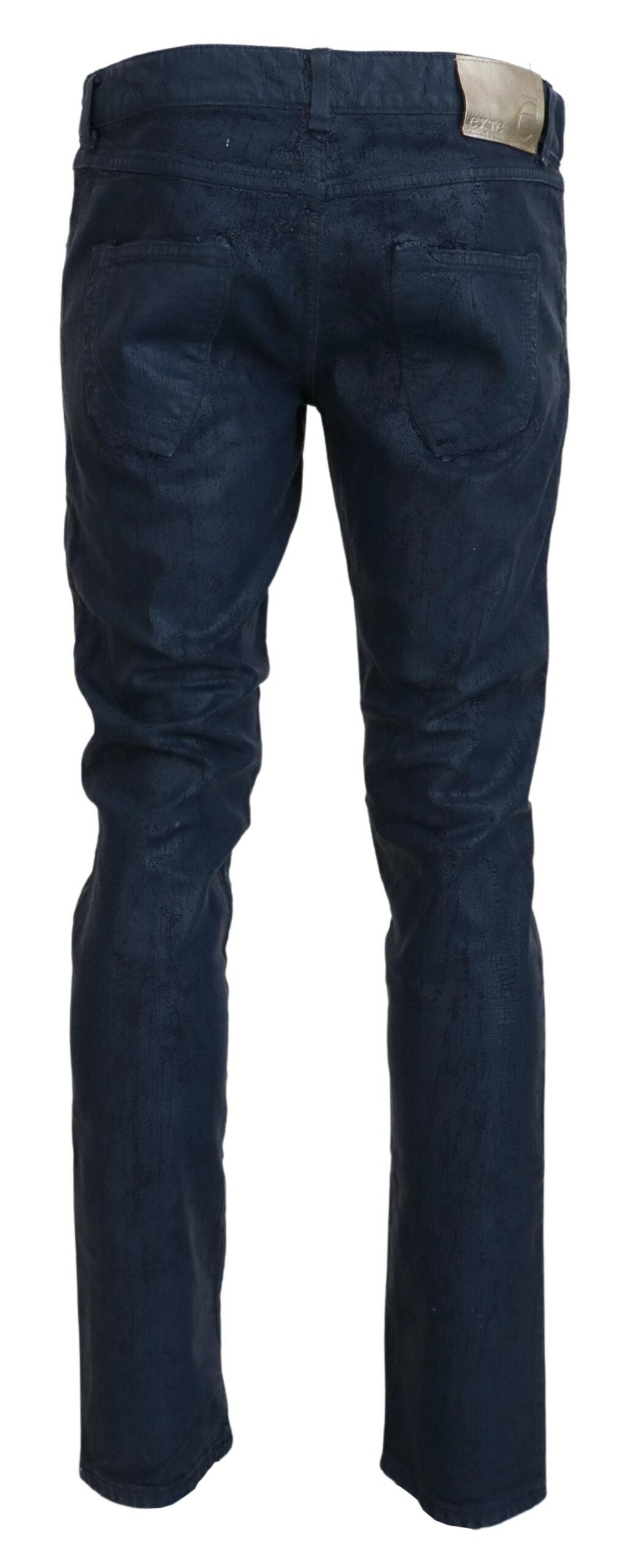 Blaue, schmal geschnittene Herren-Jeans aus Baumwolle