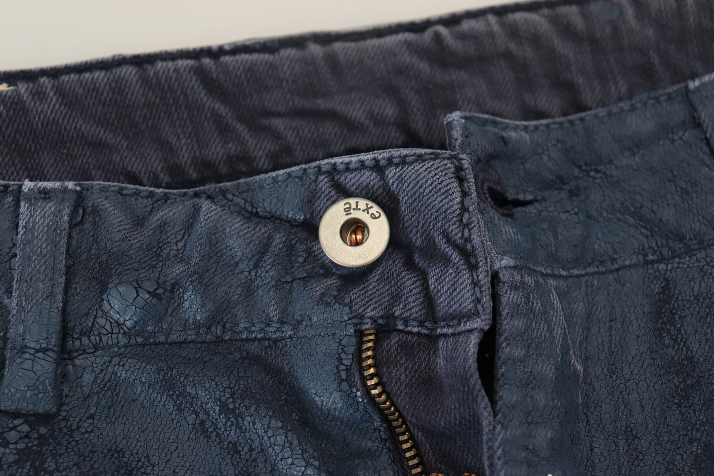 Blaue, schmal geschnittene Herren-Jeans aus Baumwolle