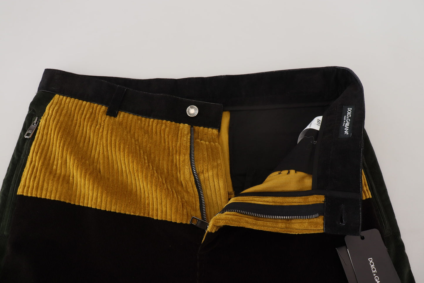 Schwarz Gelbe Baumwollhose für Herren