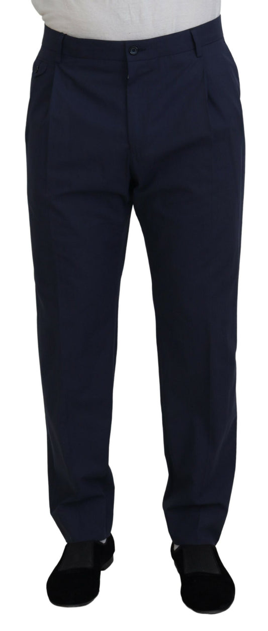 Dunkelblaue Chinohose aus Baumwolle