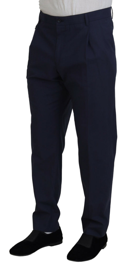 Dunkelblaue Chinohose aus Baumwolle