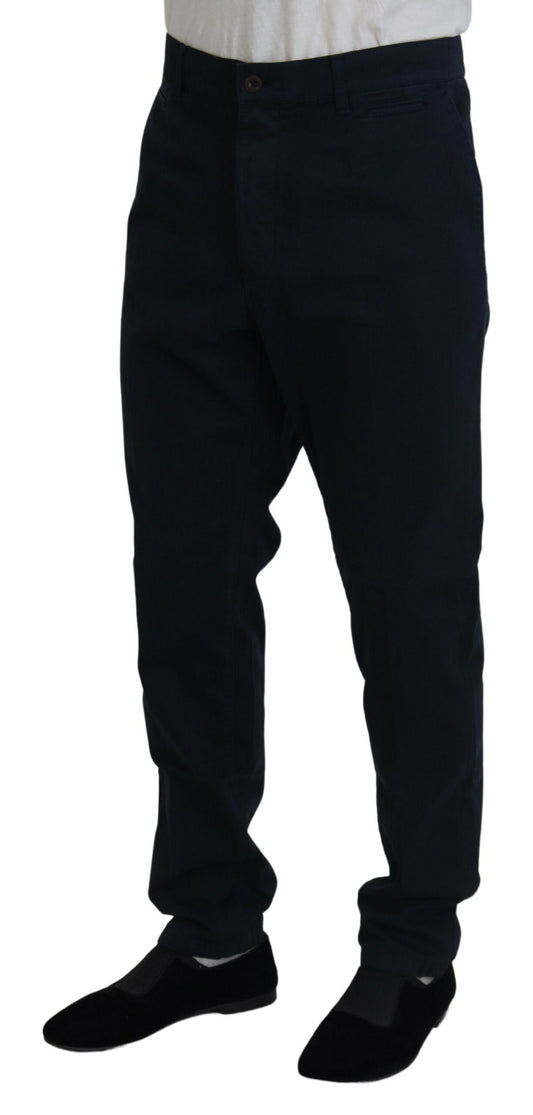 Blaue formelle Herrenhose aus Baumwolle