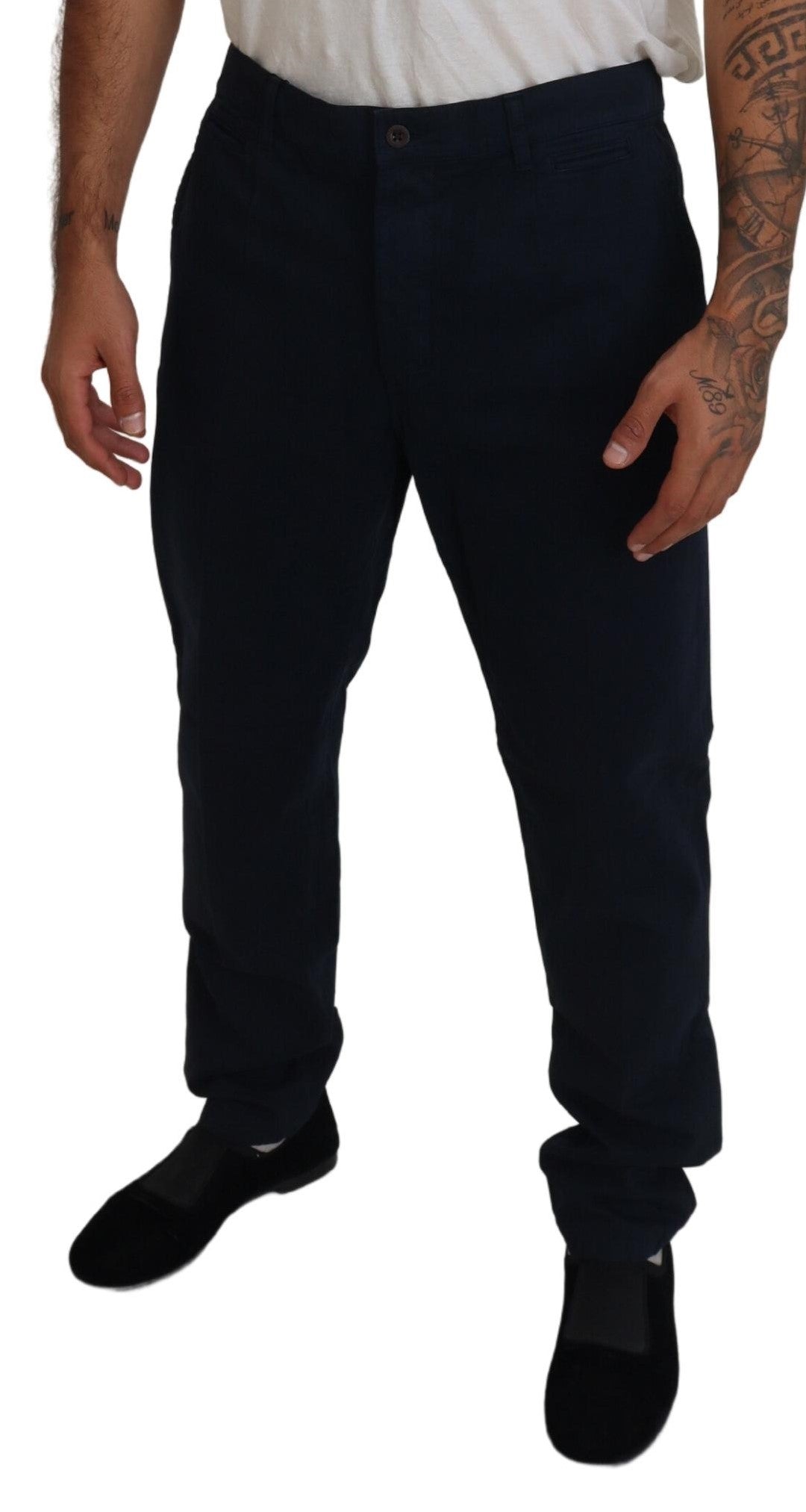 Blaue formelle Herrenhose aus Baumwolle
