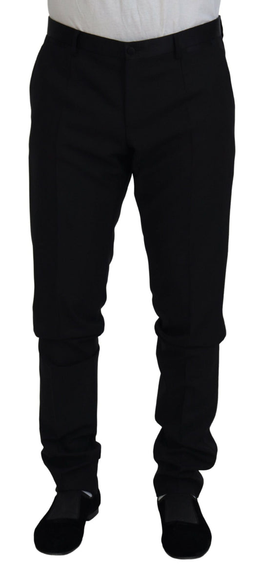 Schwarze Chinohose aus Wolle für formelle Anlässe