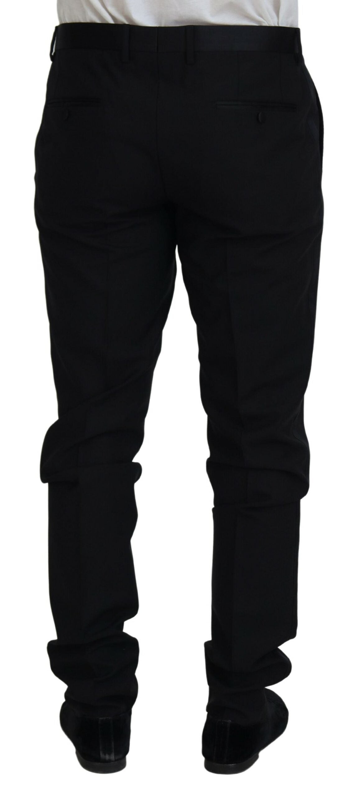 Schwarze Chinohose aus Wolle für formelle Anlässe