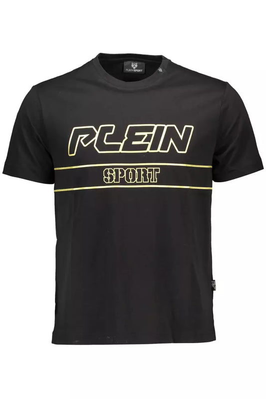 Schwarzes Herren-T-Shirt aus Baumwolle