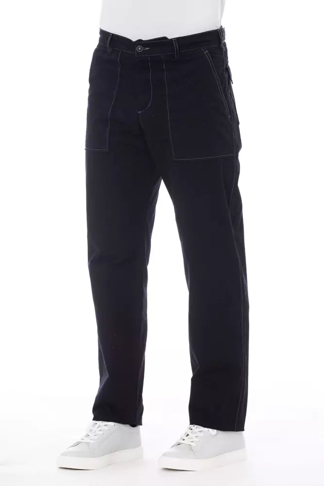 Blaue Herrenhose aus Baumwolle