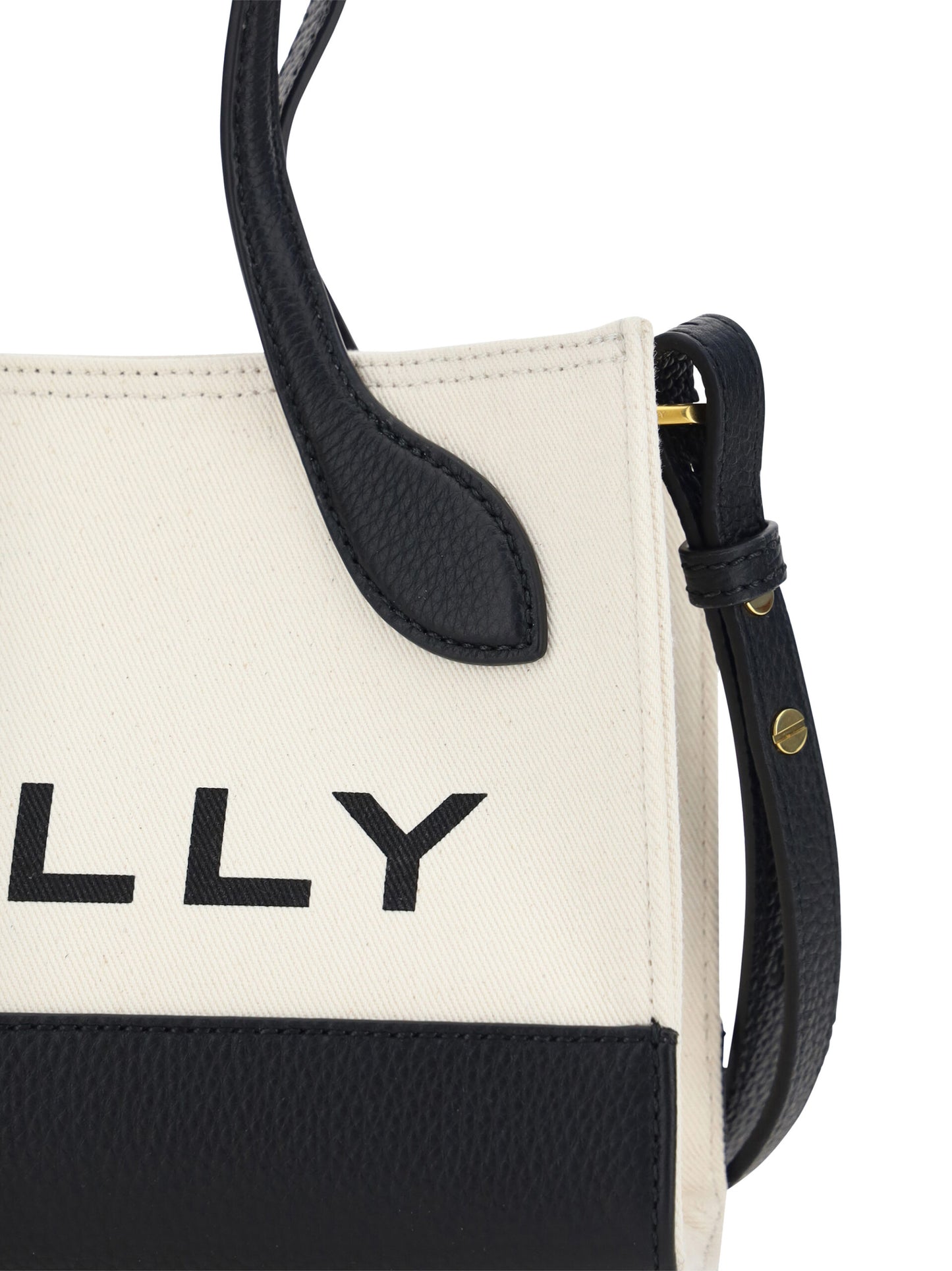 Schicke Kontrast-Mini-Handtasche aus Leder