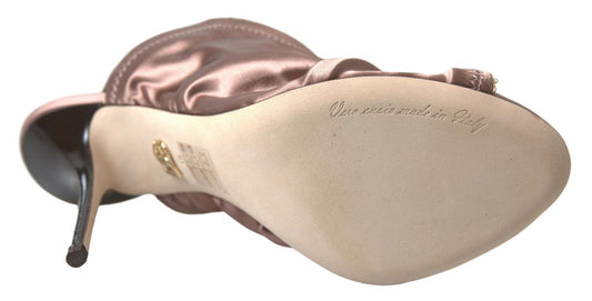 Hellbraune Stiletto-Absätze mit Slingback-Korsett-Verschluss