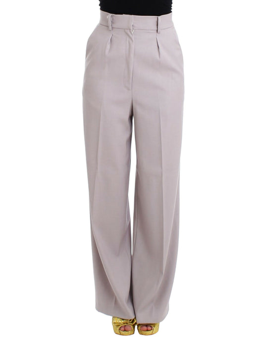 Graue Hose mit hoher Taille