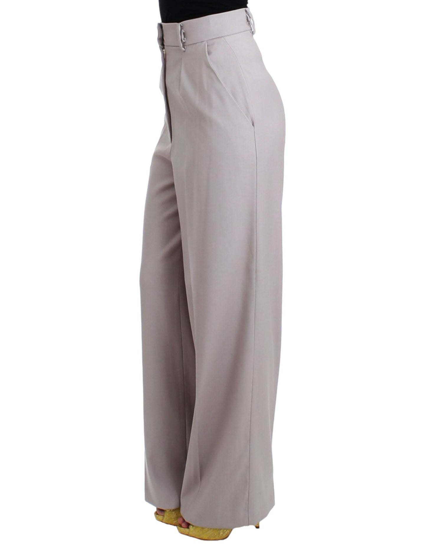 Graue Hose mit hoher Taille