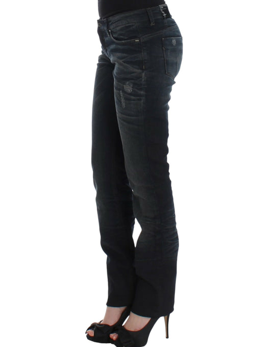Blaue Skinny-Jeans