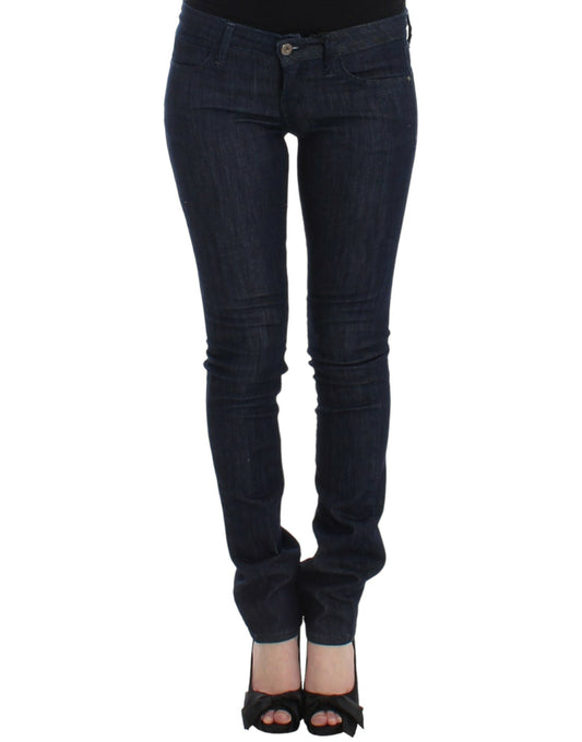 Blaue Skinny-Leg-Jeans