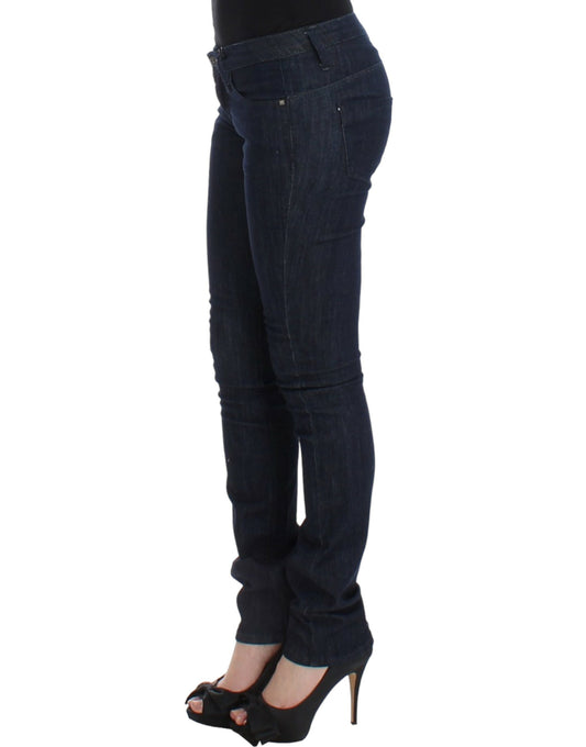 Blaue Skinny-Leg-Jeans
