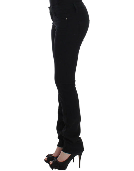 Schwarze Jeans mit geradem Bein
