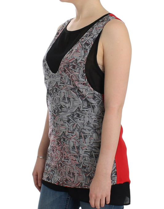 Schwarzes ärmelloses Top