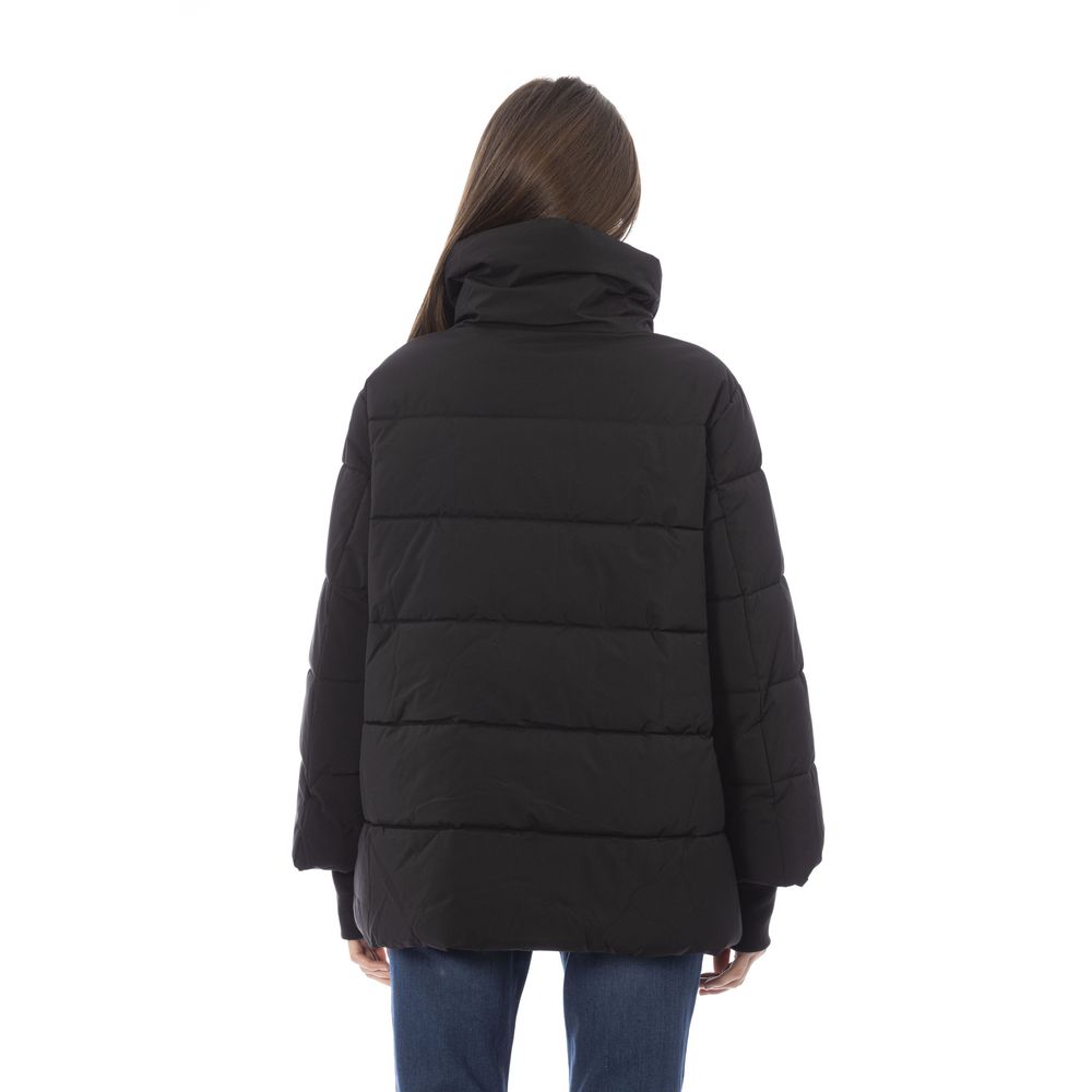 Schwarze Polyamid-Damenjacke