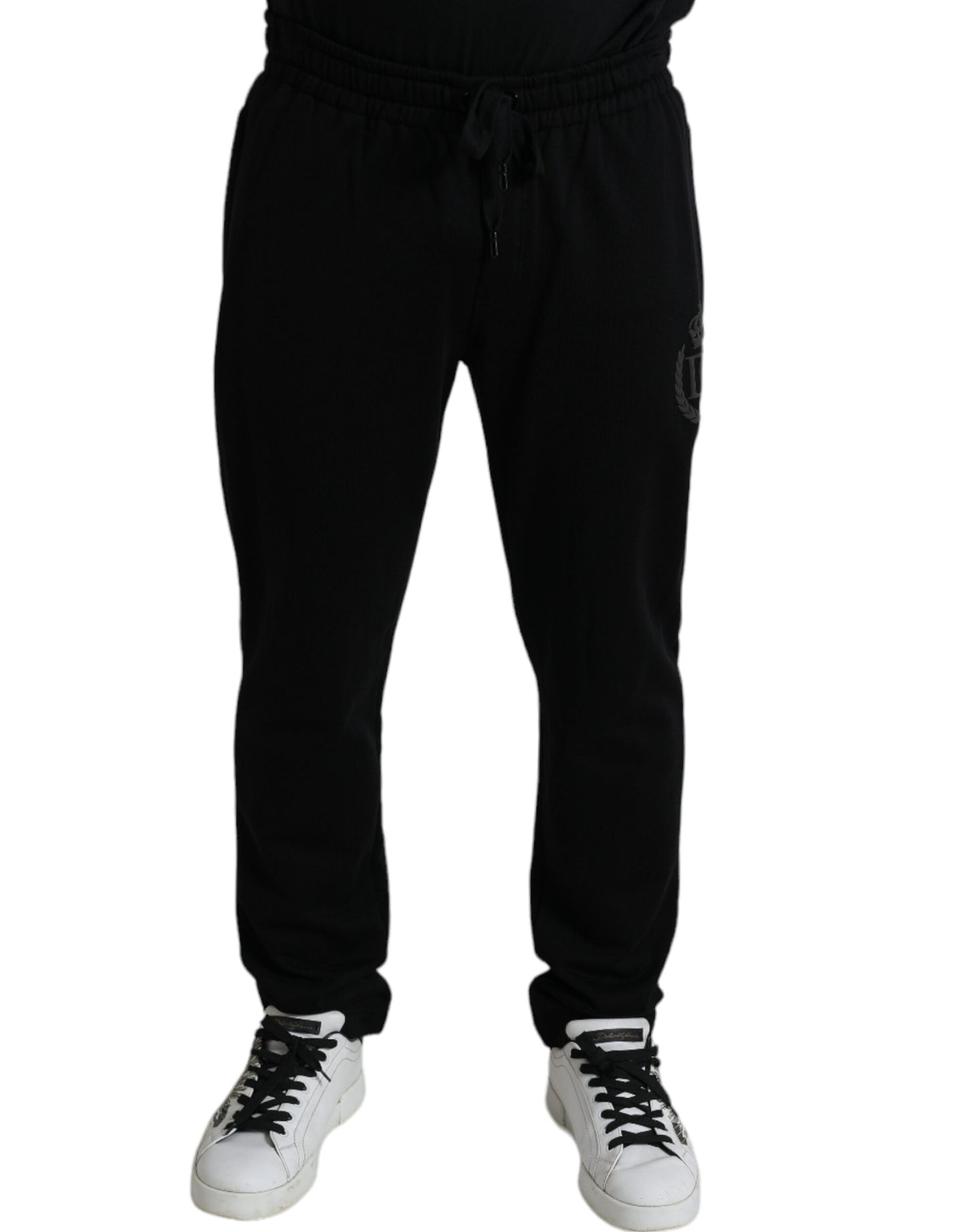Schwarze Skinny-Jogginghose mit DG-Logo