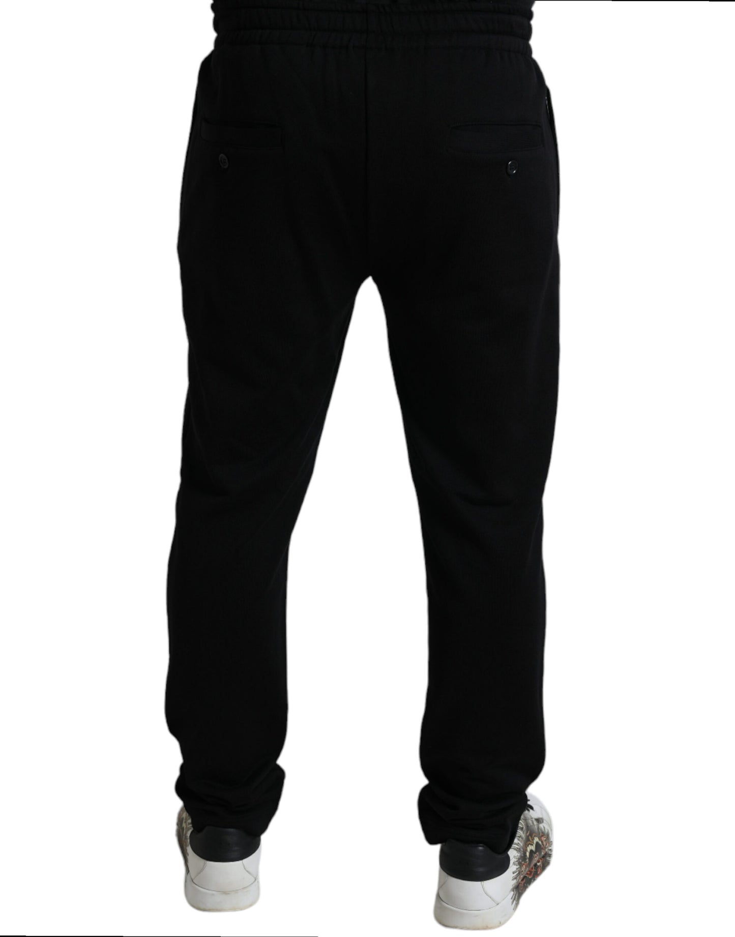 Schwarze Skinny-Jogginghose mit DG-Logo