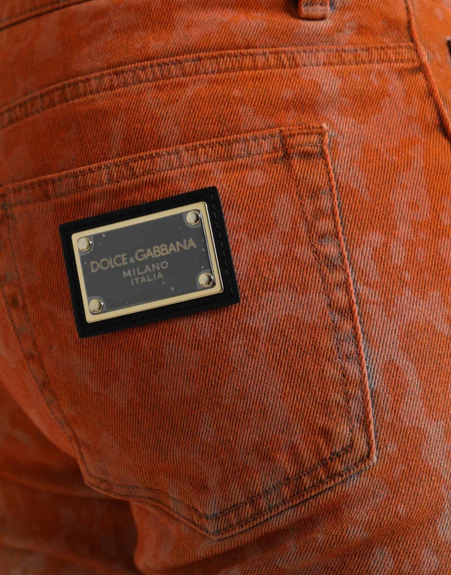 Mehrfarbige Slim Fit-Jeans aus Baumwoll-Ombre-Denim