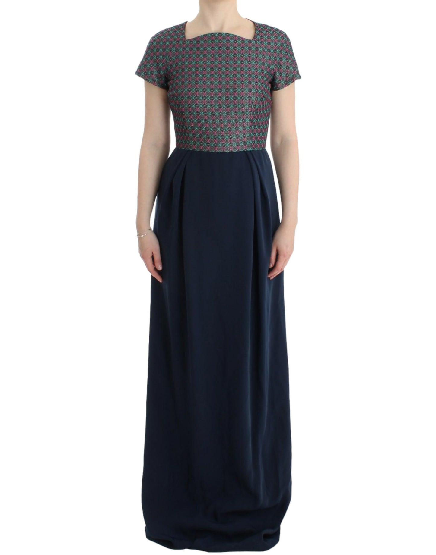 Mehrfarbiges Doris Kurzarmkleid