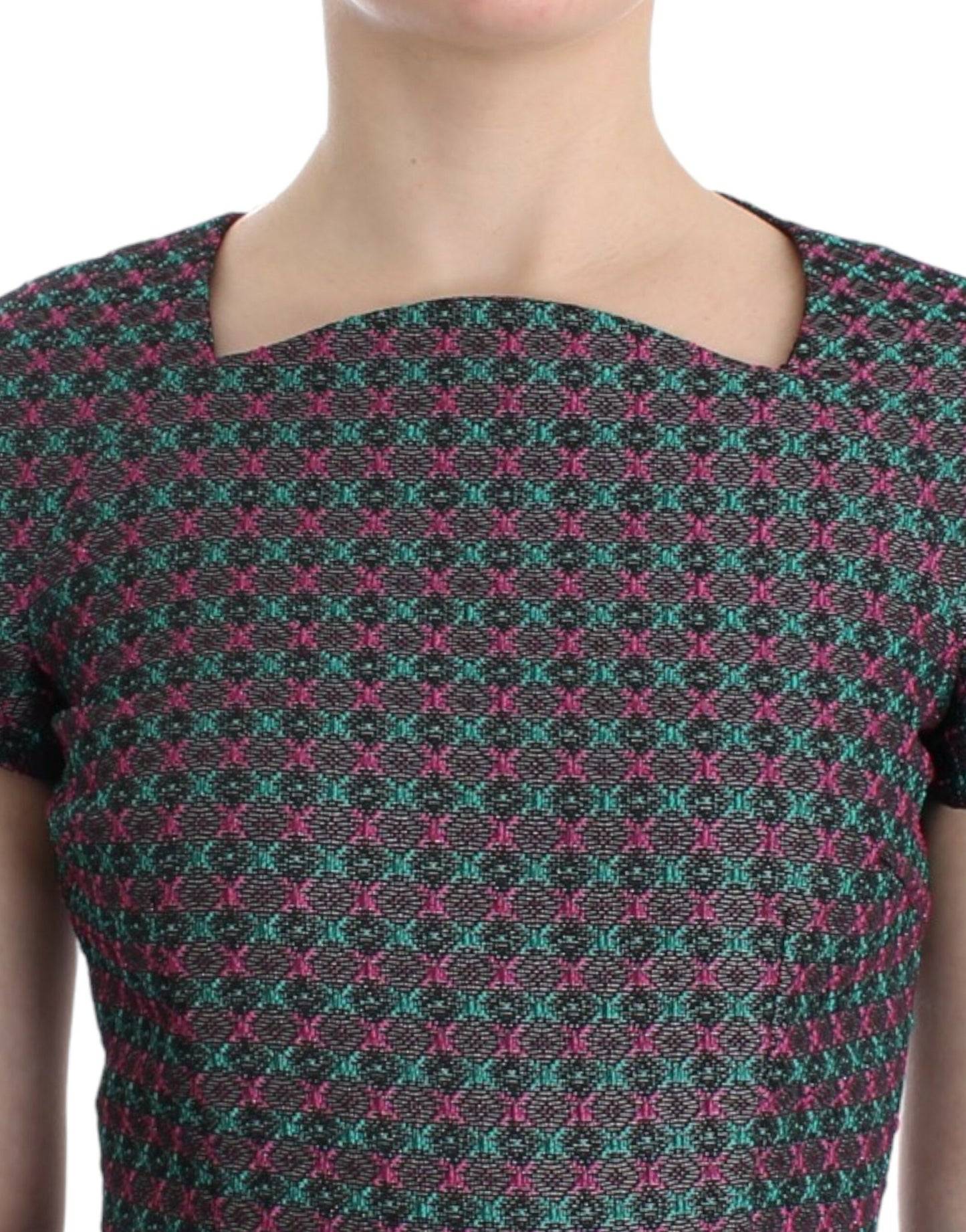 Mehrfarbiges Doris Kurzarmkleid
