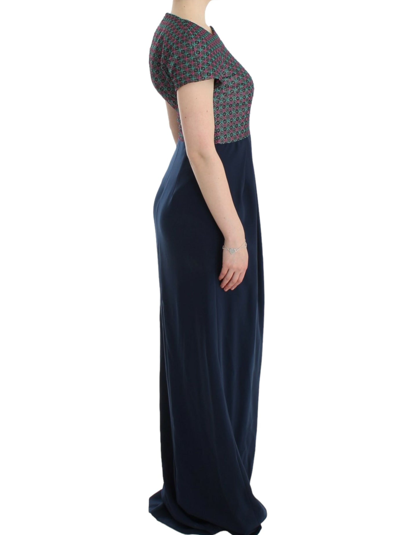 Mehrfarbiges Doris Kurzarmkleid