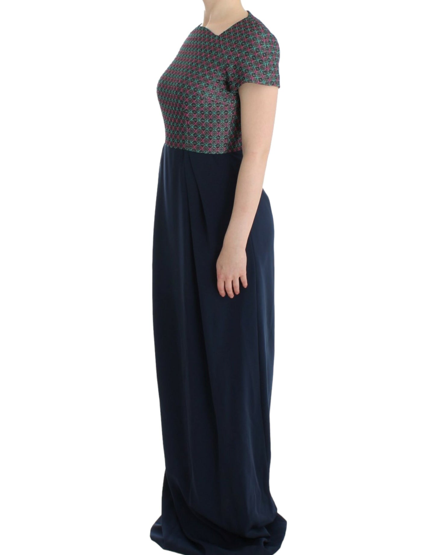Mehrfarbiges Doris Kurzarmkleid