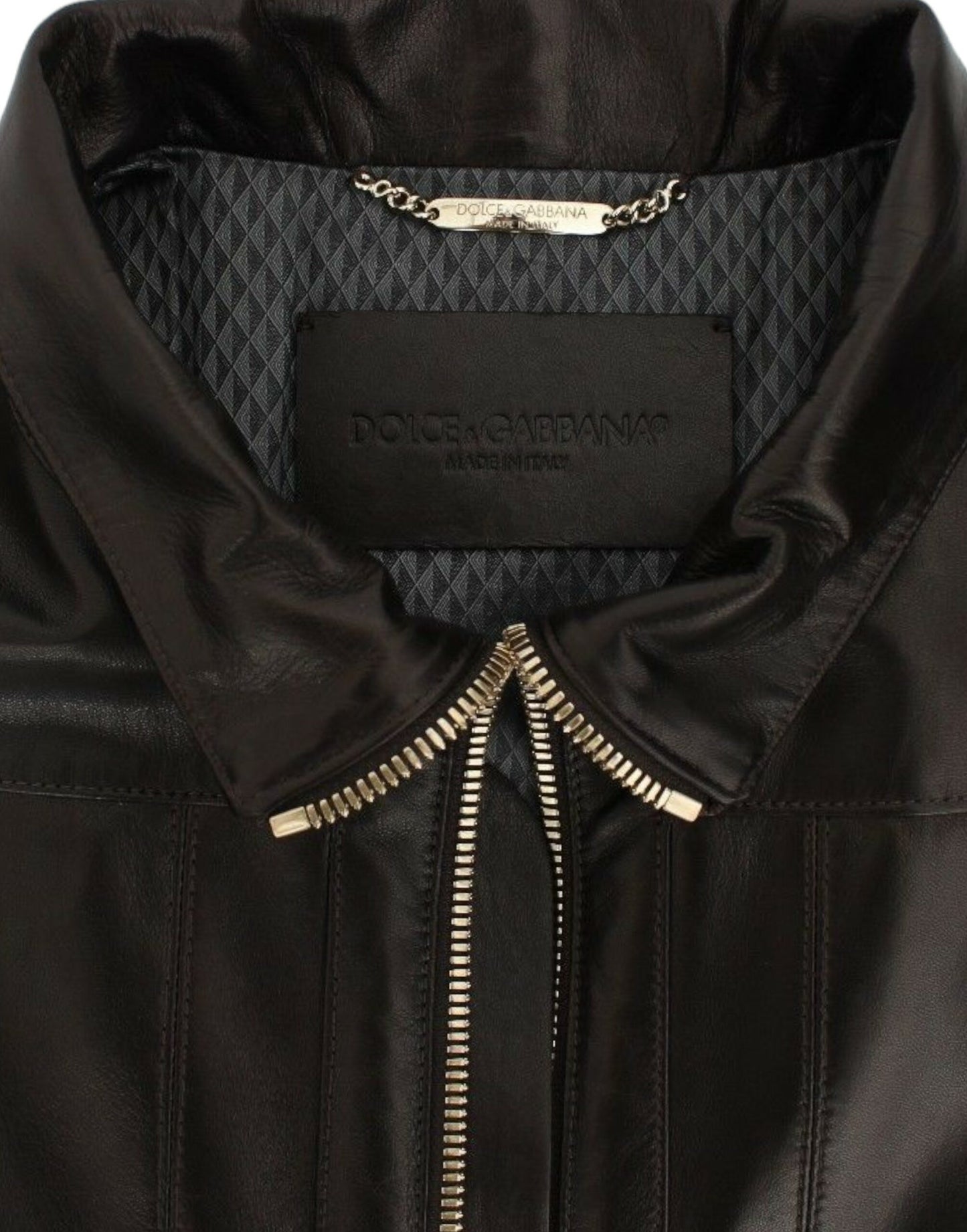 Braune Reißverschlussjacke aus Lammleder