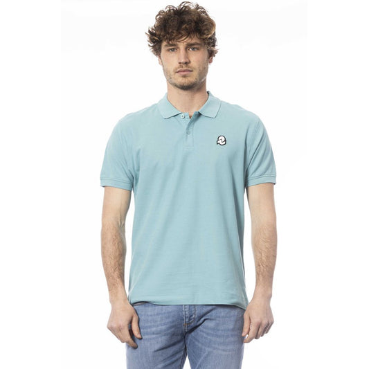 Hellblaues Herren-Poloshirt aus Baumwolle
