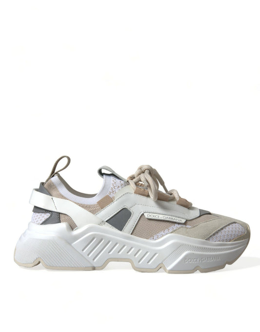 Beige-weiße Daymaster Low Top Leder Sneakers Schuhe