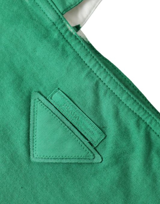 Grüne Einkaufstasche aus Jerseystoff mit Logo
