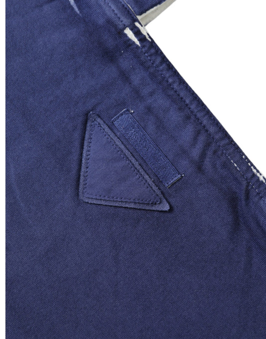 Blaue Einkaufstasche aus Jerseystoff mit Logo