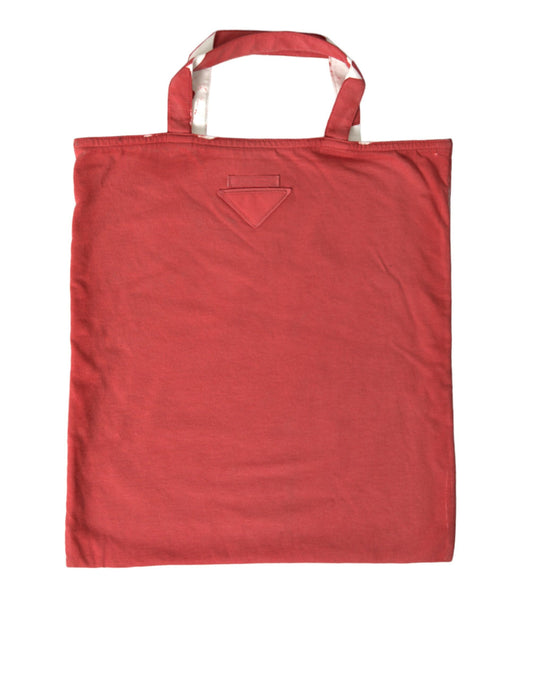 Rote Einkaufstasche aus Jerseystoff mit Logo