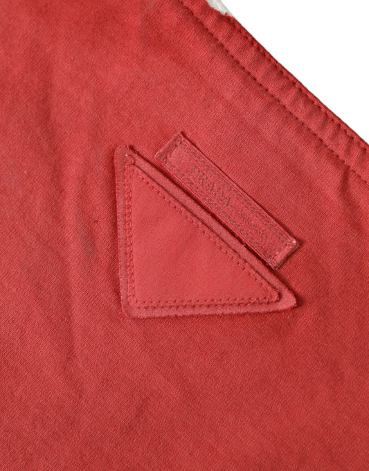 Rote Einkaufstasche aus Jerseystoff mit Logo